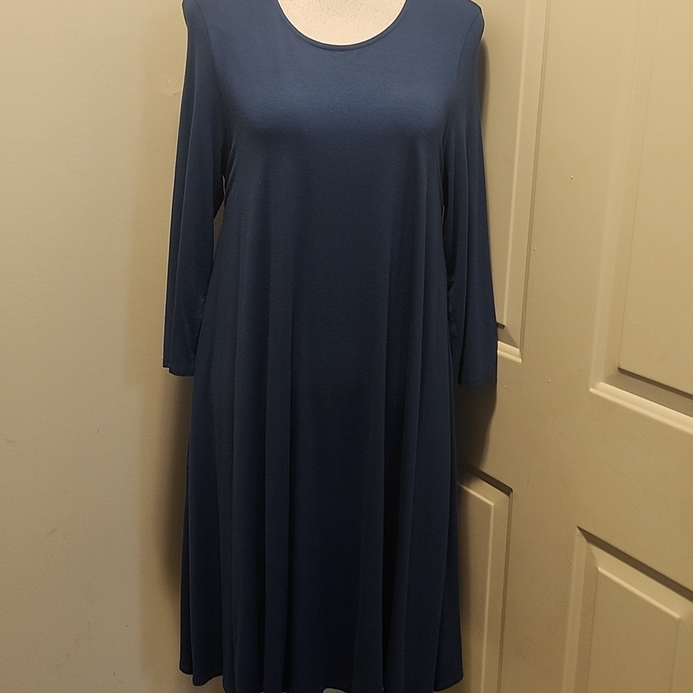 Eileen Fisher Jersey Dress Medium Shift